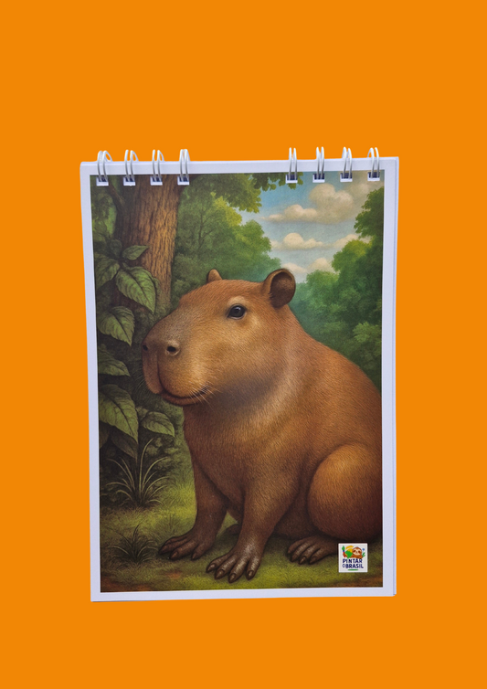 Notepad - Pintar o Brasil (Colouring Brazil) - Capybara